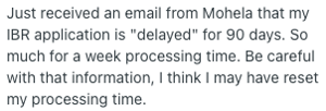 IBR Application Delayed IBR Application Delayed Screenshot | Source: The College Investor