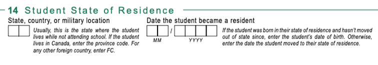 FAFSA State of Legal Residence FAFSA State of Legal Residence