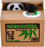 Panda Stealing Money Piggy Bank