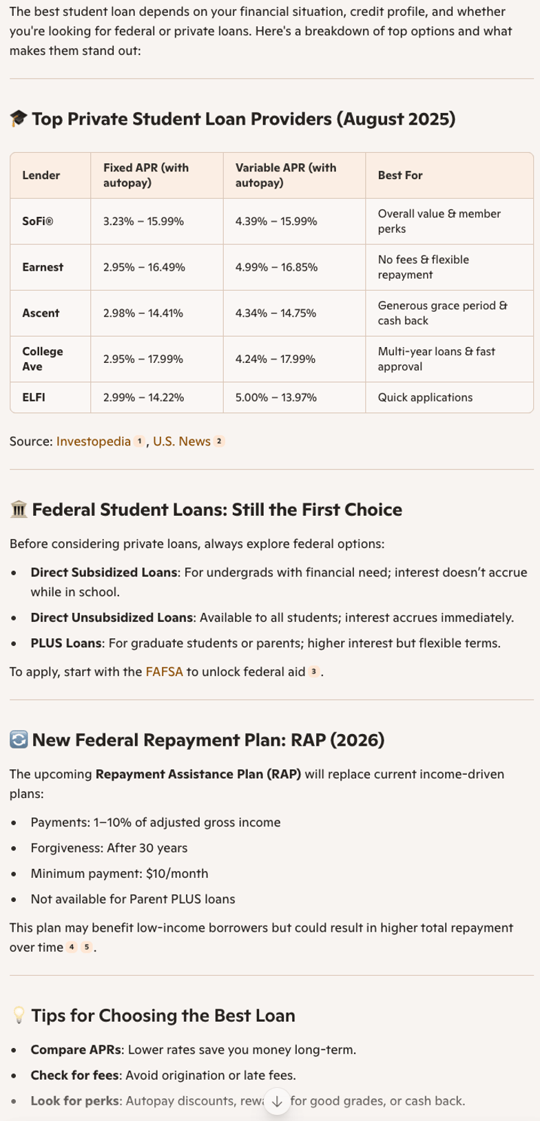 Copilot Answer | Screenshot by The College Investor