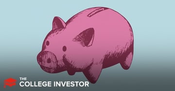 TWFB_BASK A slightly blurry, graphic image features a pink piggy bank on a light blue background. The piggy bank is drawn in a simple, almost sketch-like style with darker pink outlines and shaded areas. Above the piggy bank, bold, dark red text reads "BASK BANK REVIEW" and below it, in a slightly smaller dark blue font, it says "EARN POINTS FOR INTEREST." This visual directly relates to the accompanying article discussing Bask Bank's unique offering of earning American Airlines Miles instead of traditional interest with their savings accounts. The piggy bank symbolizes saving money, while the text clearly highlights the review's focus on Bask Bank and its alternative rewards system, making it highly relevant to financial topics like high-yield savings accounts and travel rewards.