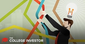 Seeking Alpha Premium Review This vibrant and conceptual image depicts a businessman in a dark suit and red tie, actively engaging with multiple upward-trending lines in various colors, including red, blue, green, and orange, suggesting the dynamic and often complex nature of stock market trends and investment research. A bright, glowing lightbulb with an illuminated filament is prominently displayed above his head, symbolizing new ideas, innovative strategies, and the critical insights gained from thorough investment research. The background features a subtle city skyline, hinting at the financial world, with "The College Investor" logo in the bottom left corner, reinforcing the article's focus on helping investors. This visual metaphor perfectly illustrates the challenge and reward of finding "winning investments" and "hot stock ideas" using platforms like Seeking Alpha Premium, where research and analysis lead to valuable investment ideas and opportunities.