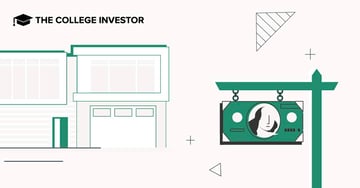 CollegeInvestor_1200x628_19_Ways_To_Invest_In_Real_Estate This graphic, titled "19 Ways To Invest In Real Estate," features a clean, minimalist illustration against a light background, emphasizing the core theme of real estate investing. On the left, a stylized two-story house with a garage is depicted with simple green and white outlines, representing traditional real estate assets. To the right, a circular green graph with a black outline and a small dark triangle above it symbolizes financial growth, investment returns, or market analysis, directly relating to the diverse investment opportunities discussed in the article. A plus sign positioned between the house and the graph suggests the combination or addition of various investment strategies. The overall image, with its modern aesthetic and clear visual metaphors, serves to introduce an article about accessible and varied approaches to real estate investing, catering to different investor types from beginners to experienced homeowners and high-net-worth individuals, aiming to help readers grow their net worth and income through property.