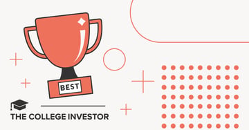 best tax software A minimalist graphic features a large, stylized red trophy with "BEST" written on its base, prominently positioned on a light off-white background. The trophy symbolizes top performance and value in tax software, directly relating to the article's focus on identifying the best tax apps for the 2026 tax season (2025 taxes). The overall design incorporates simple geometric shapes in a contrasting dark red outline, including a square grid of dots, several plus signs, and various abstract lines and circles, creating a clean, modern aesthetic. In the bottom left, "COLLEGE INVESTOR" is written in bold, black sans-serif font, clearly identifying the source of this expert advice on tax software for college students, investors, and business owners. Source: The College Investor