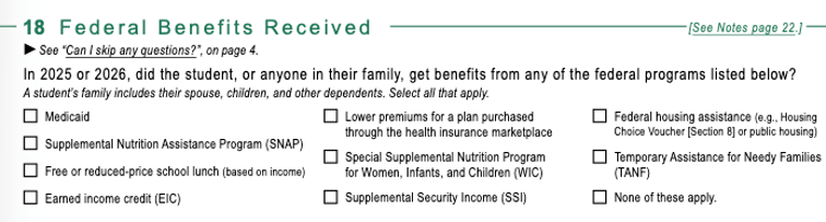Federal benefits Federal benefits