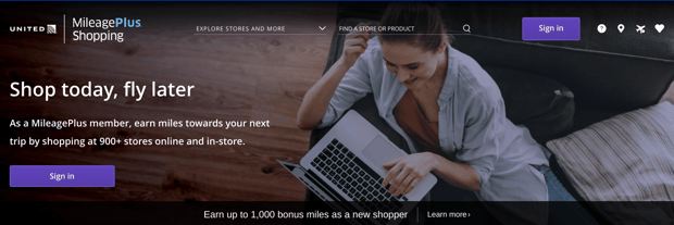 Airline mileage malls