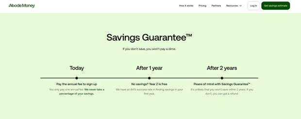 Abode Money Savings Guarantee