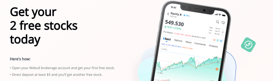 Webull free stocks | Source: The College Investor