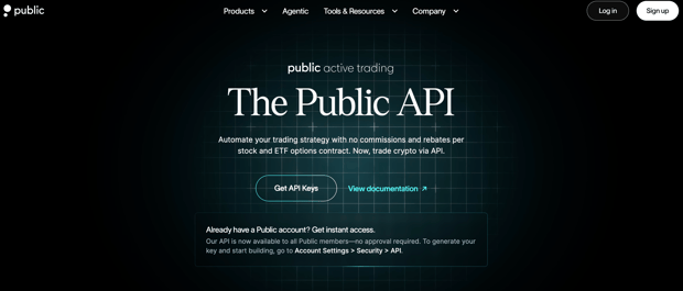 Public API screenshot