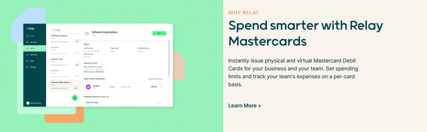 Relay Financial debit cards
