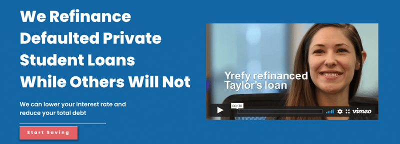 Yrefy student loan refinancing | Source: The College Investor