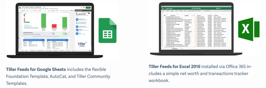 Tiller Money Review: Feeds | Source: Tiller