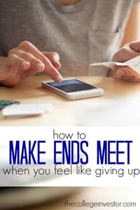 how to make ends meet financially
