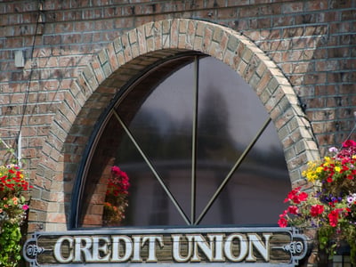Window of a credit union | Source: The College Investor