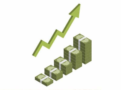 This illustrative image features stacks of money increasing in size from left to right, symbolizing growth and profit in the financial markets, directly relating to the article's focus on after-hours trading. Above the rising stacks of cash, a vibrant green line graph trends sharply upwards, further emphasizing positive financial performance and potential gains. The top portion of the image includes text that asks "TRADING & HOW CAN I START?", linking back to the article's main topic of "What Is After-Hours Trading and How Can I Start?". The visual elements collectively represent the opportunities and financial advantages that can be gained through extended hours trading, encouraging readers to learn about after-hours trading and how to get started. Source: The College Investor