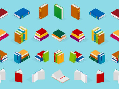 This image features the title "SET FOR LIFE BOOK REVIEW" in bold, red and dark blue capital letters against a light blue background. Below the title, various stacks of books are depicted in an isometric, cartoonish style. In the upper section, a few blurred stacks of books are visible, while the lower section clearly displays two rows of brightly colored book stacks. These books, rendered with a simple yet appealing design, are arranged in small piles, some standing upright and others stacked horizontally, utilizing a palette of greens, blues, yellows, browns, and reds. The overall composition reinforces the article's focus on the "Set For Life" book, a no-nonsense guide to achieving financial freedom and dominating the American Dream, as written by Scott Trench. The image visually represents the concept of reading and learning, central to the book's plan for managing money and transforming one's life trajectory.