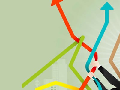 This image features a business-suited figure holding up various multi-colored lines that represent stock market trends and price swings, illustrating the core concept of swing trading. The lines, depicted in red, green, blue, and brown, intersect and move both upwards and downwards, symbolizing the volatility and potential momentum up trends in the market that swing traders aim to capitalize on. A prominent lightbulb with a glowing filament, located to the right of the figure, signifies insights, strategies, and the understanding required to successfully navigate swing trading. The text "SWING TRADING GUIDE" in bold capital letters, with "GUIDE" highlighted in red, clearly indicates the article's focus on educating readers about this specific stock trading strategy, which involves holding positions for a few days or weeks, distinguishing it from day trading or long-term investing.