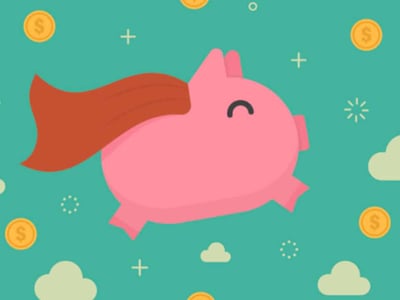 An animated pink piggy bank, depicted as a superhero with a flowing red cape, soars across a light teal background, surrounded by various financial symbols. Golden coins with dollar signs and small white clouds float around the flying pig, suggesting financial freedom and protection. The piggy bank has a friendly, smiling face, conveying a sense of security and reliability. At the bottom left, the logo for "The College Investor" is prominently displayed. This image visually represents the article's theme of empowering individuals to resolve banking issues and protect their finances, emphasizing how filing a complaint can help ensure fair treatment and a more secure financial future for others.