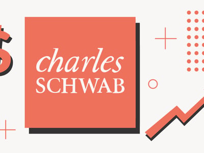 The image displays the iconic Charles Schwab logo, featuring the word "charles" in a flowing, elegant white script font positioned above the word "SCHWAB" in a bolder, all-caps white sans-serif typeface, all set against a vibrant blue background. This recognizable branding element introduces a comprehensive review of Charles Schwab, one of the world's largest and most well-known investment companies. The logo signifies the company's offerings, including brokerage services, commission-free stock and ETF trades, solid banking options, and a user-friendly mobile app, as detailed in the accompanying article discussing reasons why Schwab is considered one of the best places to invest.