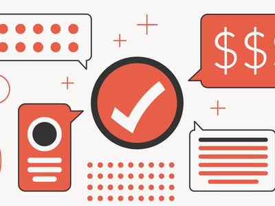 This graphic from The College Investor visually represents key aspects of the TurboTax review for 2026, highlighting the pros and cons of the tax preparation software. The image features a prominent red circle with a white checkmark in the center, symbolizing approval and ease of use, which aligns with TurboTax's reputation for an intuitive interface. Surrounding this central element are various speech bubbles and geometric shapes. One speech bubble contains multiple red dots, suggesting data input or comprehensive features like importing data from financial institutions. Another red speech bubble displays multiple white dollar signs, emphasizing the "industry-leading" cost and high fees associated with TurboTax, a significant "con" discussed in the article. A smaller red icon with a black circle could represent investment tokens, coins, or cryptocurrency holdings, referencing TurboTax's strong appeal to investors. The overall design uses red, white, and black colors, consistently branded with The College Investor logo partially visible, reinforcing its role in providing detailed reviews of financial products like tax software. Source: The College Investor