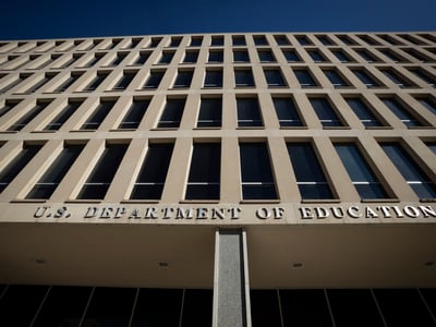 The Department of Education building is seen the morning after Donald Trump signed an executive order dismantling of the department, in Washington, on March 21, 2025. Whether Trump has the authority under the U.S. constitution to close a congressionally mandated agency remains an unanswered question. (Photo by Allison Bailey/NurPhoto via AP