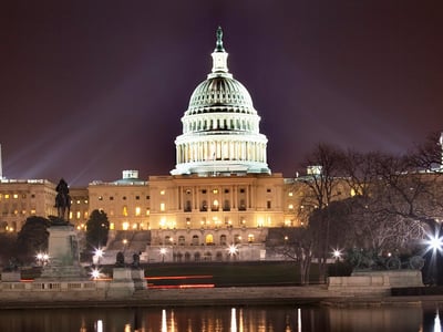 US Capitol Night Reflection Washington DC | Photo: Bill Perry