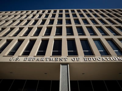The Department of Education building is seen the morning after Donald Trump signed an executive order dismantling of the department, in Washington, on March 21, 2025. Whether Trump has the authority under the U.S. constitution to close a congressionally mandated agency remains an unanswered question. (Photo by Allison Bailey/NurPhoto via AP)