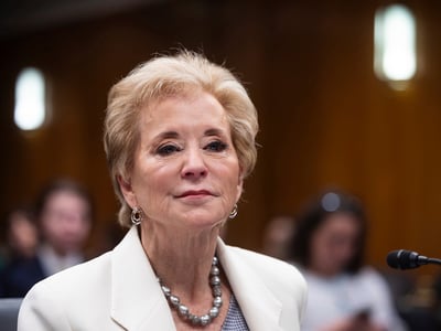 Education Secretary Linda McMahon testifies during an appropriations hearing on Capitol Hill June 3, 2025. (Francis Chung/POLITICO via AP Images)
