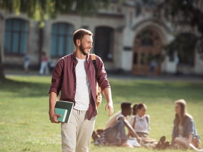 College Student Walking On Campus | Source: The College Investor