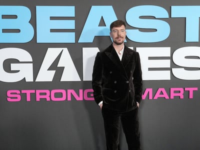 Jimmy Donaldson aka MrBeast at the BEAST GAMES Season 2 Premiere held at the Academy Museum of Motion Pictures in Los Angeles, CA on Tuesday, ​January 6, 2026. (Photo By Sthanlee B. Mirador/Sipa USA)(Sipa via AP Images)