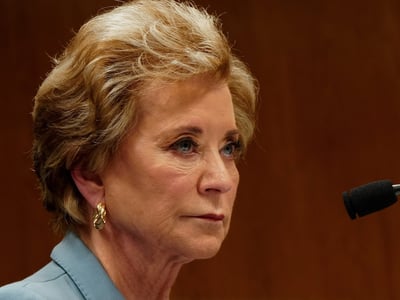 U.S. Department of Education Secretary Linda McMahon testifies before a U.S. Senate Appropriations Labor, Health and Human Services, Education, and Related Agencies Subcommittee hearing on U.S. President Donald Trump’s budget request for NASA, on Capitol Hill in Washington, D.C., U.S., April 28, 2026. REUTERS/Elizabeth Frantz