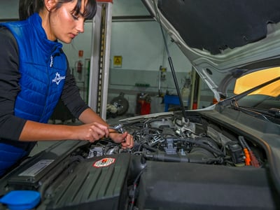 Workforce Training Young Female Mechanic
