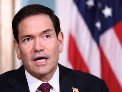 U.S. Secretary of State Marco Rubio speaks during a memorandum of understanding signing ceremony with Paraguayan Vice President Pedro Alliana on strategic civil nuclear cooperation, at the State Department in Washington, D.C., U.S., August 4, 2026. REUTERS/Kevin Lamarque