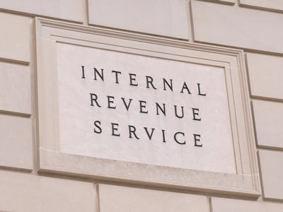 Internal Revenue Service sign