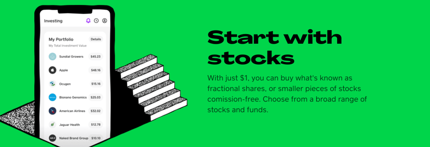 Cash App review: stock investing | Source: The College Investor