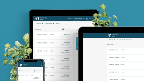 Continental Bank Screenshot