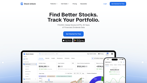 Stock Unlock homepage stock unlock homepage