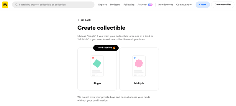 Create NFT collectible