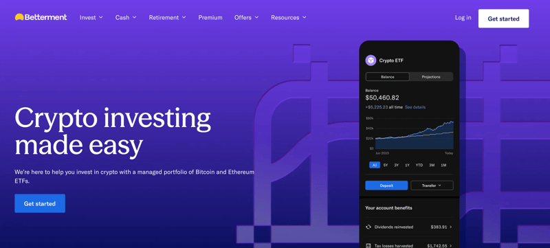 Betterment Crypto Investing Betterment Crypto Investing screenshot