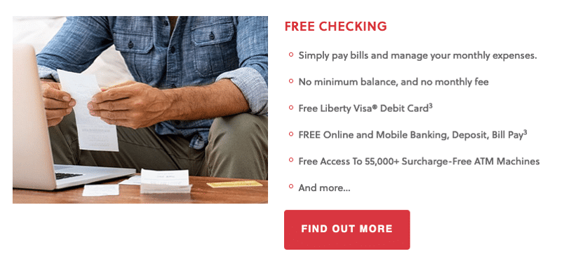Liberty Savings Bank Free Checking Account | Source: The College Investor