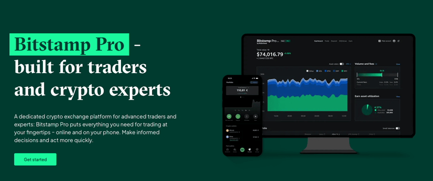 Captura de pantalla de BitStamp Pro