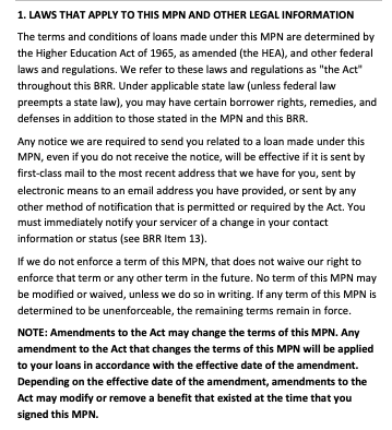 Direct Loan MPN Screenshot Direct Loan MPN Screenshot