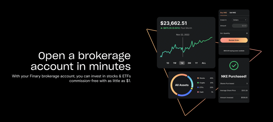 Finary.io review: brokerage account