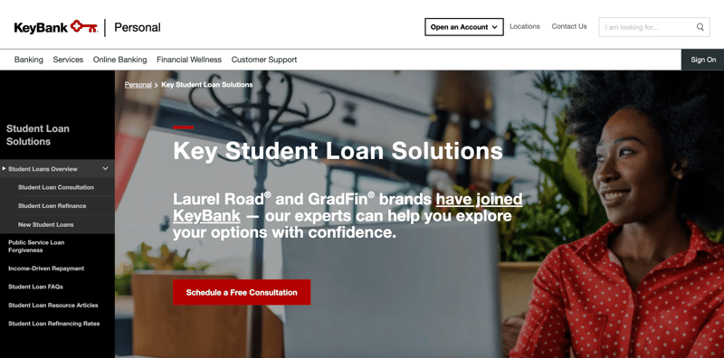Screenshot 2026-08-13 at 9.06.59 PM KeyBank Student Loans screenshot