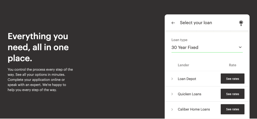 simplist mortgage: app screenshot