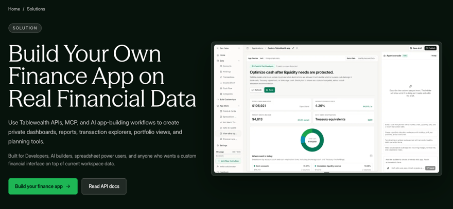 Tablewealth API tool screenshot