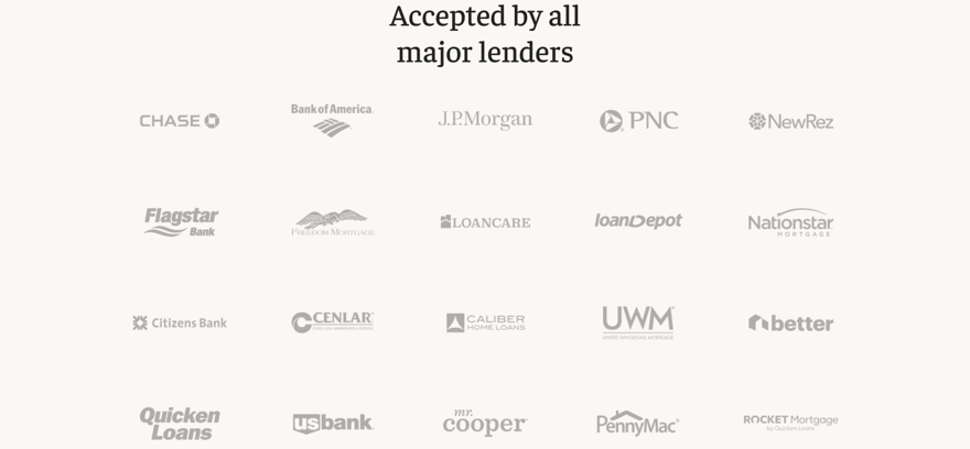 Screenshot of Steadily's list of lending partners Screenshot of Steadily's list of lending partners