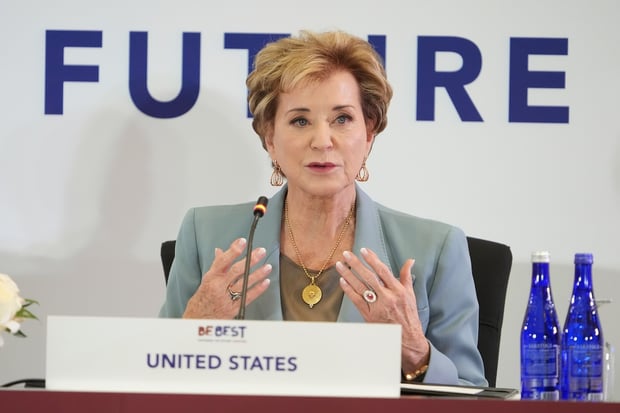 Linda McMahon Conference Education Secretary Linda McMahon speaks during a "Fostering the Future Together Global Coalition Summit," at the State Department, Tuesday, March 24, 2026, in Washington. (AP Photo/Jacquelyn Martin)