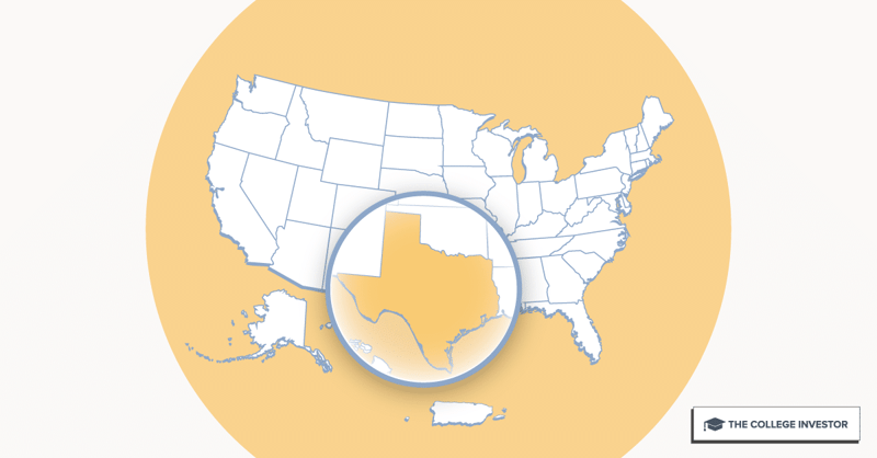 CollegeInvestor_1200x627_Infographic_ 50 + 2 Individual State Call Outs_Texas Texas Student Loan And Financial Aid Programs