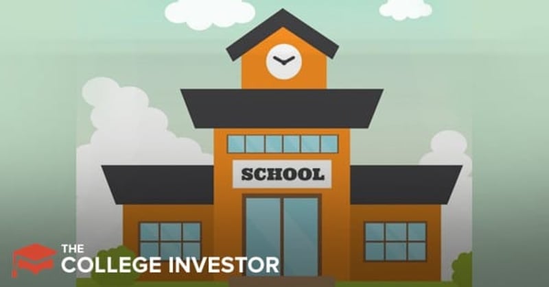This illustrative image features a stylized drawing of a school building, which serves as a visual representation for an article discussing how to use a 529 plan for K-12 education, specifically private elementary and high school expenses. The building has an orange facade with large, light blue windows across the top, indicating multiple classrooms or offices. Below the windows, a prominent white sign with bold black lettering clearly spells out "SCHOOL," reinforcing the educational theme. The overall design is clean and graphic, aiming to convey the subject of primary and secondary education. This visual directly supports the article's focus on changes to 529 plans, allowing parents to withdraw up to $20,000 per year for private primary and secondary education tuition and related expenses, making the connection between financial planning and schooling evident.